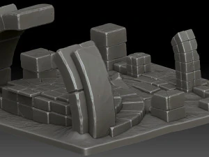 Stylized ruins 3D Model