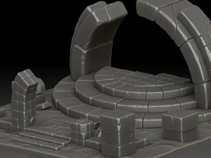 Stylized ruins 3D Model