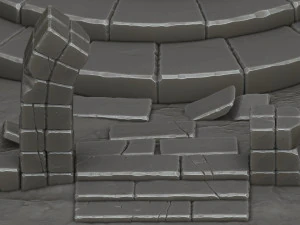 Stylized ruins 3D Model