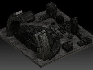 Stylized ruins 3D Model