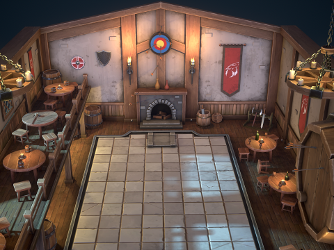 Stylized tavern 3D 모델