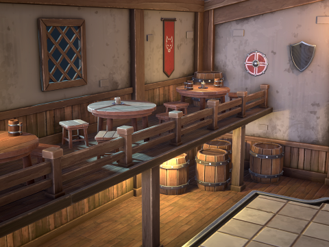 Stylized tavern 3D 모델