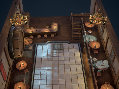 Stylized tavern 3D 모델