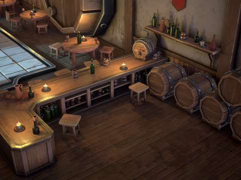 Stylized tavern 3D 모델