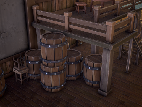 Stylized tavern 3D 모델