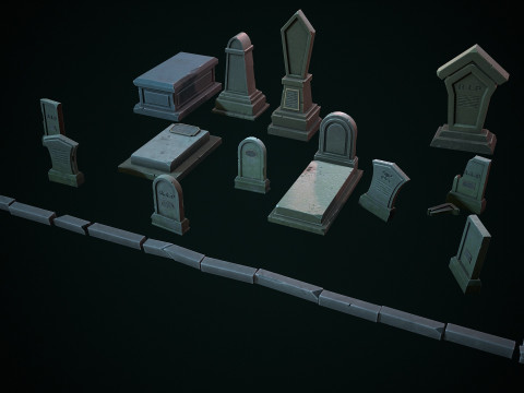 Stylized graves 3D 모델