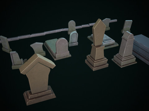 Stylized graves 3D 모델