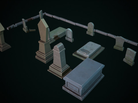 Stylized graves 3D 모델