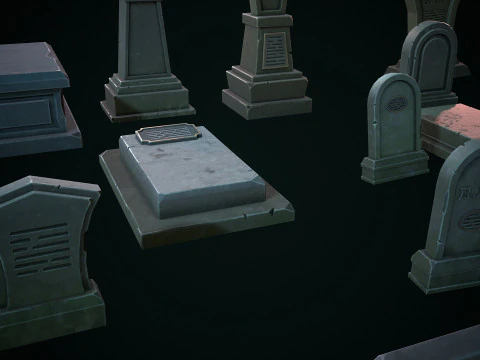 Stylized graves 3D Model