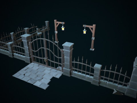 Stylized gate Modello 3D