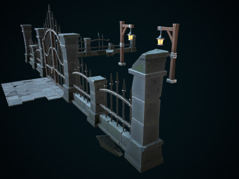 Stylized gate Modello 3D