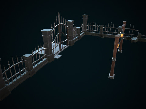 Stylized gate Modello 3D