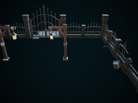 Stylized gate Modello 3D