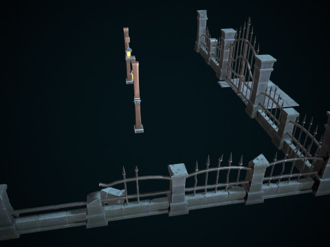 Stylized gate Modello 3D