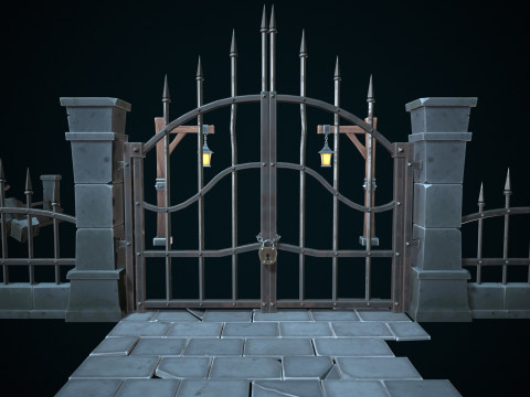 Stylized gate Modello 3D