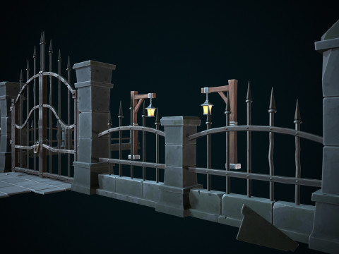 Stylized gate Modello 3D