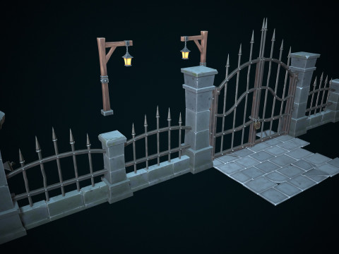 Stylized gate Modello 3D