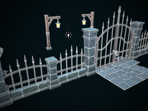 Stylized gate Modello 3D