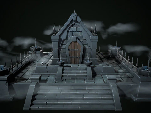 Stylized crypt 3D Model