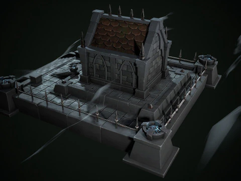 Stylized crypt 3D Model