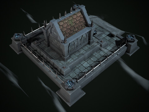 Stylized crypt Model 3D
