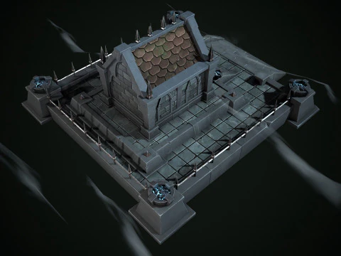 Stylized crypt 3D Model