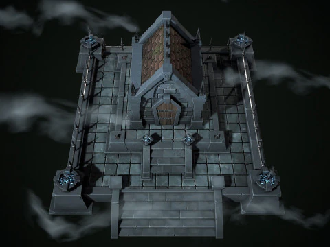 Stylized crypt 3D Model
