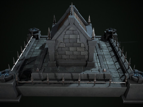 Stylized crypt Model 3D