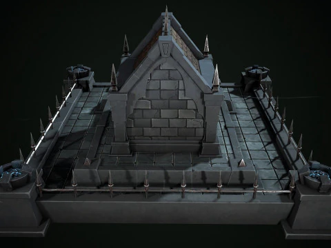 Stylized crypt 3D Model