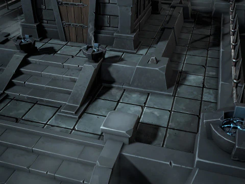 Stylized crypt 3D Model