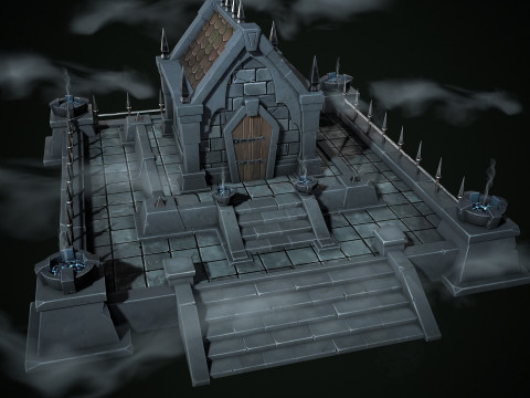Stylized crypt Model 3D
