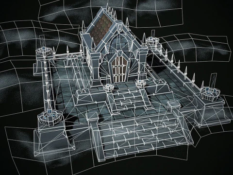 Stylized crypt 3D Model