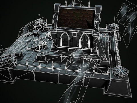 Stylized crypt 3D Model