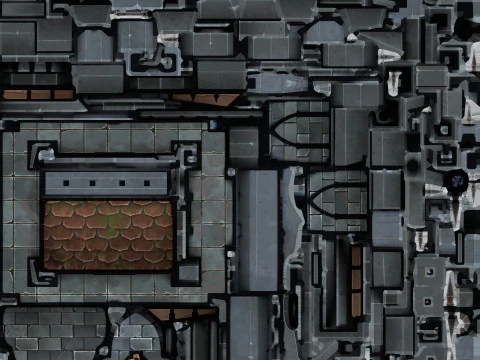 Stylized crypt 3D Model