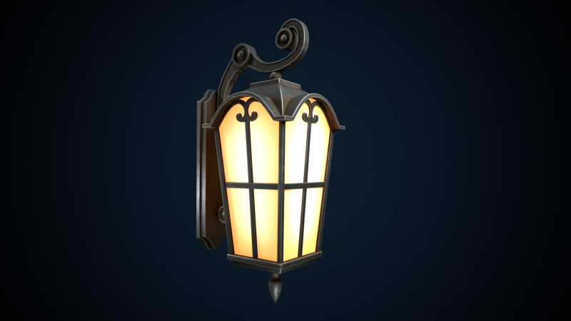 Stylized street light 3D 模型 .c4d .max .obj .3ds .fbx .stl .blend 