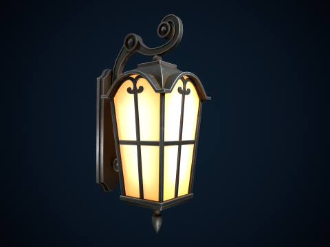 Stylized street light 3D Model