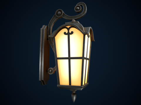 Stylized street light 3D 模型