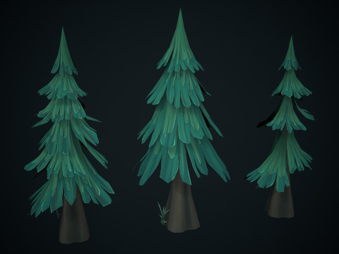 Stylized pine 3D 모델
