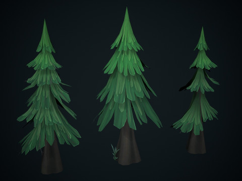 Stylized pine 3D 모델
