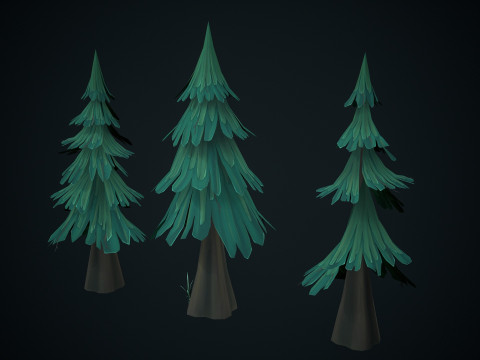 Stylized pine 3D 모델