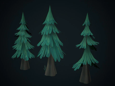 Stylized pine 3D Model