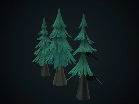Stylized pine 3D Model