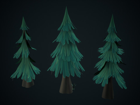 Stylized pine 3D 모델