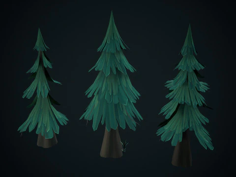 Stylized pine 3D Model