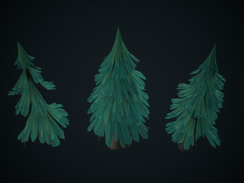 Stylized pine 3D 모델