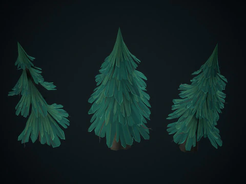 Stylized pine 3D Model