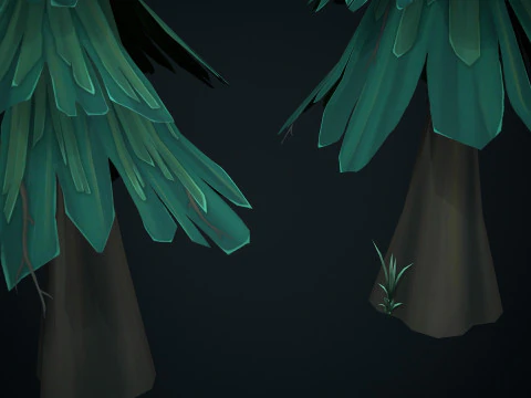 Stylized pine 3D Model
