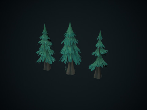 Stylized pine 3D 모델