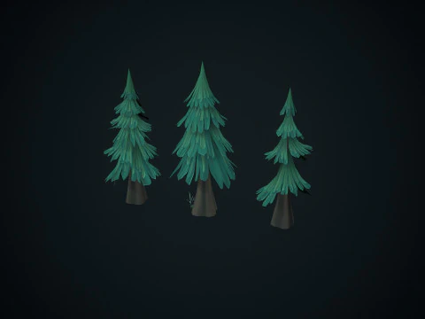 Stylized pine 3D Model