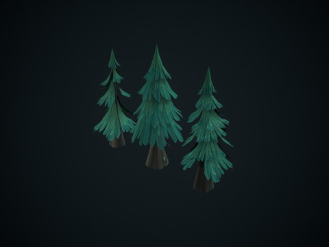 Stylized pine 3D 모델